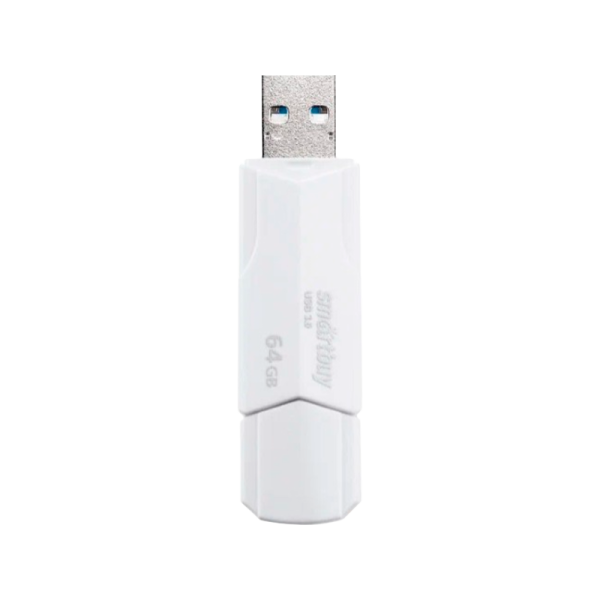 Флеш-накопитель Smartbuy Clue 64GB USB2.0 пластик белый