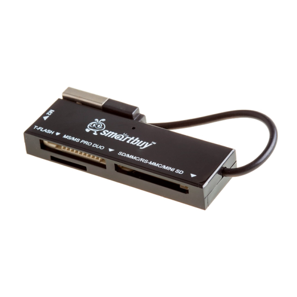 Картридер Smartbuy 717 USB2.0 SD/microSD/MS/M2 черный