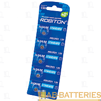 Батарейка ROBITON STANDARD R-AG0-0-BL5 (0% Hg)  AG0 LR521 379 LR63 BL5  5/100