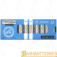 Батарейка Трофи LR6 AA BL10 Alkaline 1.5V отрывные (10/100/1000/20000)