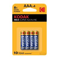 Батарейка Kodak MAX LR03 AAA BL4 Alkaline 1.5V (4/40/200/32000)
