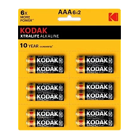 Батарейка Kodak XTRALIFE LR03 AAA BL12 (2*6) Alkaline 1.5V (12/144/576/43200)