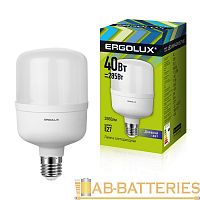 Лампа светодиодная Ergolux HW E27 40W 6500К 172-265V цилиндр