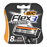 Сменные кассеты BIC "Flex 3 Hybrid" 3 лезвия 8шт. (цена за 1 шт) (8/192)