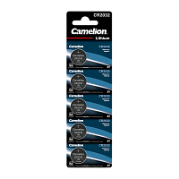 Батарейка Camelion CR2032 BL5 Lithium 3V (5/50/1800)