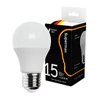 Лампа светодиодная Supermax A60 E27 15W 4000К 230V груша (1/10/80)
