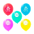 Воздушные шарики "С Днем Рождения!", 30 см, круглые, разноцвет с рисунком, 5шт.в уп., PATERRA (1/50)