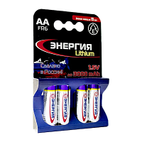 Батарейка Энергия FR6 AA FR14G505 BL4 Lithium (4/40)