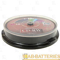 Диск CD-RW LG 700MB 4-10x 10шт. cake box
