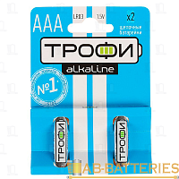Батарейка Трофи LR03 AAA BL2 Alkaline 1.5V (2/40/480/23040)