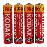 Батарейка Kodak Extra R03 AAA Shrink 4 Heavy Duty 1.5V (4/40/200/57600)