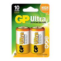 Батарейка GP ULTRA LR20 D BL2 Alkaline 1.5V (2/20/160) R