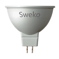 Лампа светодиодная Sweko MR16 GU5.3 7W 4000К 230V (1/5/100)