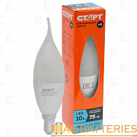 Лампа светодиодная Старт E14 7W 4000К 220-240V свеча на ветру Eco матовая (1/10/100)