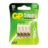 Батарейка GP Super LR03 AAA BL4 Alkaline 1.5V (4/40/160/320)