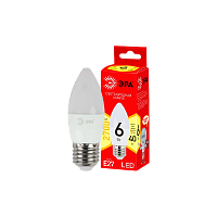 Лампа светодиодная ЭРА B35 E27 6W 2700К 220-240V свеча Eco (1/10/100)