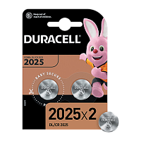 Батарейка Duracell CR2025 BL2 Lithium 3V (2/20/200)
