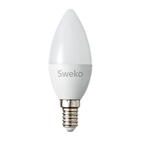 Лампа светодиодная Sweko C35 E14 7W 6500К 230V свеча (1/5/100)