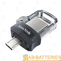 Флеш-накопитель SanDisk Ultra Android Dual Drive DD3 128GB USB3.0 microUSB (m) пластик черный