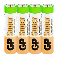 Батарейка GP Super LR03 AAA Shrink 4 Alkaline 1.5V (4/96/192/384) R