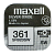 Батарейка Maxell 361/362 BL1 Silver Oxide 1.55V 0%Hg (1/10/100)