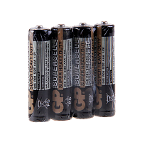 Батарейка GP Supercell R03 AAA Shrink 4 Heavy Duty 1.5V (4/40/200/1000)